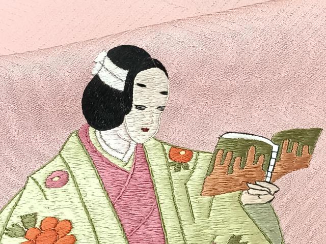 平和屋着物■訪問着 刺繍 女人 金彩 正絹 逸品 CABE9618xi