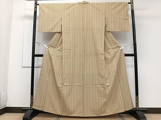 平和屋着物■小紋 縞 鮫小紋柄 洗える着物 CABE9623xi