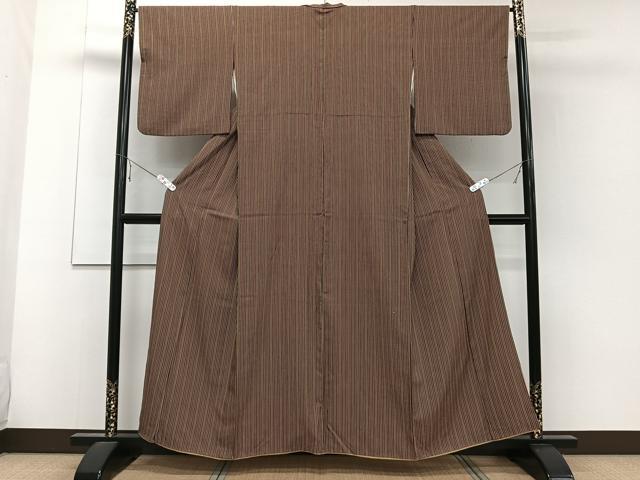 平和屋着物■上質な紬 縞 正絹 逸品 CABE9625xi