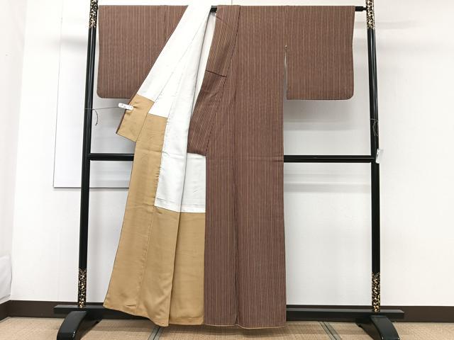 平和屋着物■上質な紬 縞 正絹 逸品 CABE9625xi