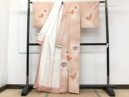 平和屋着物■訪問着 枝草花文 暈し染め 正絹 逸品 CABE9630xi