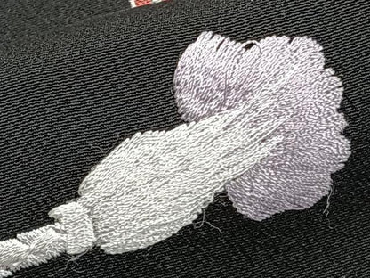 平和屋着物■豪華黒留袖 駒刺繍 正倉院風景松文 銀彩 正絹 逸品 CABE9632xi