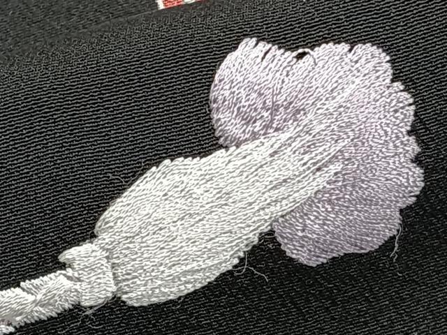平和屋着物■豪華黒留袖 駒刺繍 正倉院風景松文 銀彩 正絹 逸品 CABE9632xi