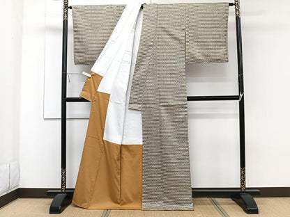 平和屋着物■上質な小紋 蝶々尽くし 正絹 逸品 未使用 CABE9638xi