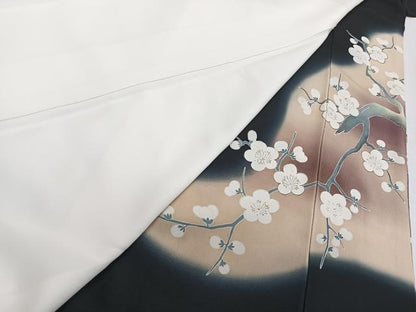 平和屋着物■豪華黒留袖 作家物 刺繍 花鳥文 暈し染め 金彩 正絹 逸品 CABE9652xi