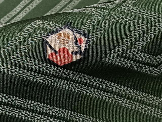 平和屋着物■上質な小紋　紗綾形花文　銀糸　正絹　逸品　CABE9659xi
