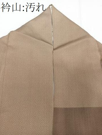 平和屋着物■お召　立ち分銅花文　正絹　逸品　CABE9678xi