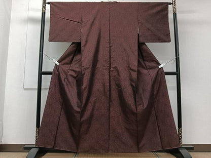 平和屋着物■本場大島紬　麻の葉文様　正絹　逸品　CABE9679xi