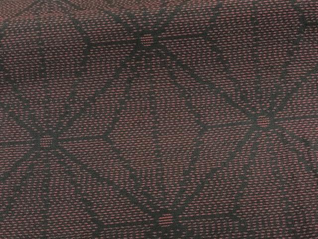 平和屋着物■本場大島紬　麻の葉文様　正絹　逸品　CABE9679xi