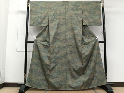 平和屋着物■上質な紬 霞文 暈し染め 正絹 逸品 CABE9694xi