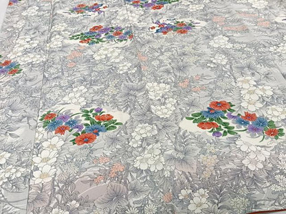 平和屋着物■上質な小紋 草花文 正絹 逸品 CABE9809xi