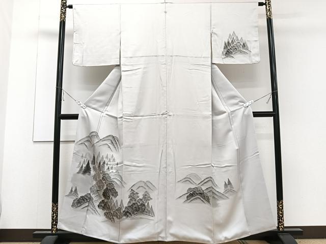 平和屋着物■訪問着 手描き 遠山樹林文 正絹 逸品 CABE9814xi