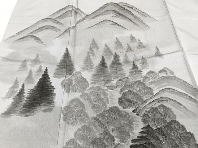 平和屋着物■訪問着 手描き 遠山樹林文 正絹 逸品 CABE9814xi