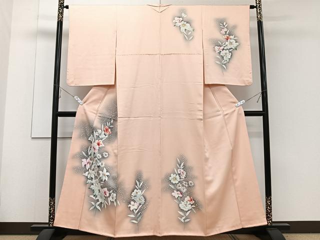 平和屋着物■訪問着 草花文 暈し染め 金彩 正絹 逸品 CABE9816xi