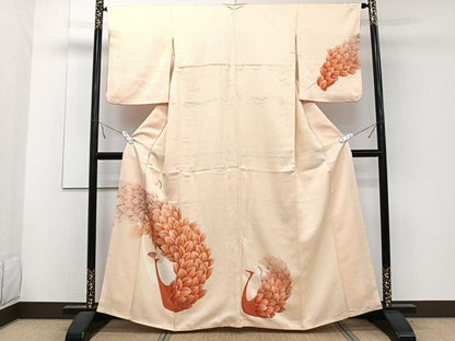 平和屋着物■訪問着 刺繍 孔雀文 正絹 逸品 CABE9817xi