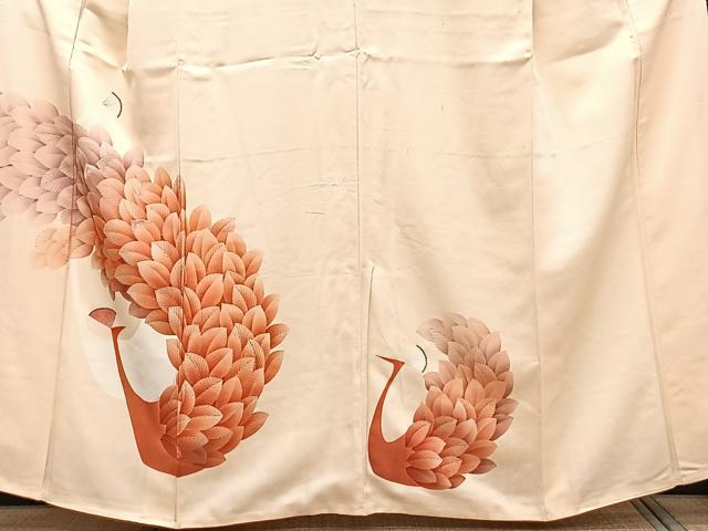 平和屋着物■訪問着 刺繍 孔雀文 正絹 逸品 CABE9817xi