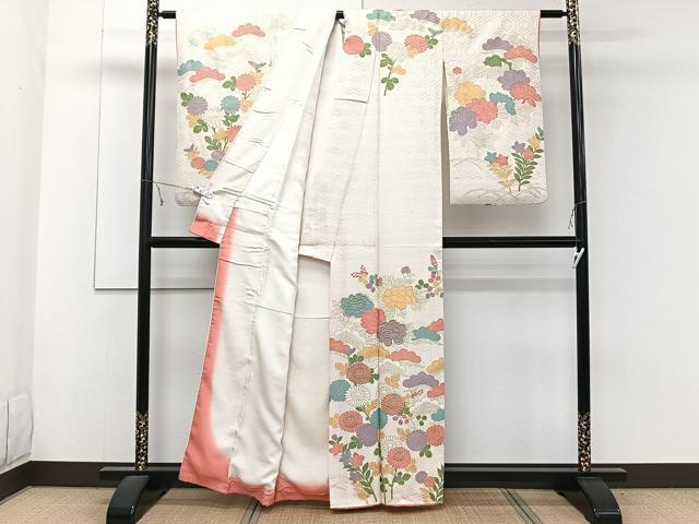 平和屋着物■訪問着 刺繍 枝花松文 金彩 正絹 逸品 CABE9820xi