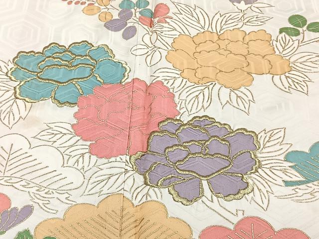 平和屋着物□訪問着 刺繍 枝花松文 金彩 正絹 逸品 CABE9820xi