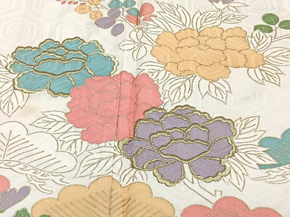 平和屋着物■訪問着 刺繍 枝花松文 金彩 正絹 逸品 CABE9820xi