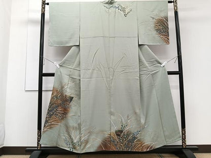 平和屋着物■訪問着　食器草花文　金彩　正絹　逸品　CABE9823xi