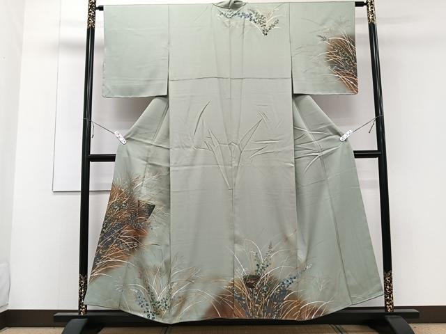 平和屋着物■訪問着　食器草花文　金彩　正絹　逸品　CABE9823xi