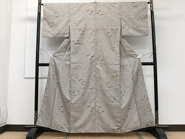 平和屋着物■小紋　青海波花文　洗える着物　CABE9830xi