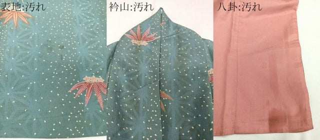 平和屋着物■小紋　笹竹文　洗える着物　CABE9837xi