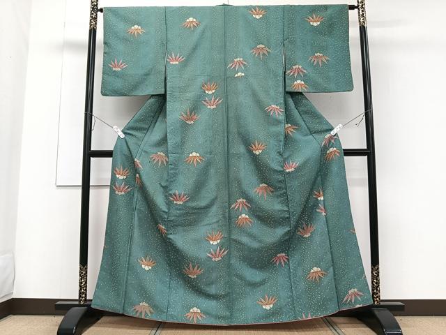 平和屋着物▽訪問着　単衣　片身替わり　笹竹文　ふくら雀　洗える着物　AABG8607ck 平和屋ヤフーショッピング店 - 訪問着・付下げ｜Yahoo!ショッピング