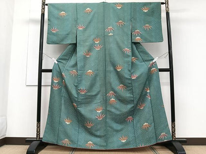 平和屋着物■小紋　笹竹文　洗える着物　CABE9837xi