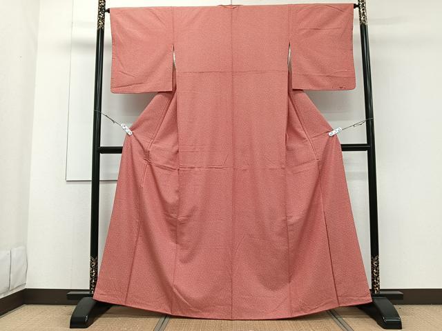 平和屋着物■江戸小紋　花文　洗える着物　CABE9840xi