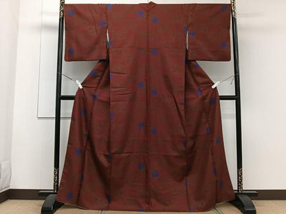 平和屋着物■小紋　色紙花文　洗える着物　CABE9845xi