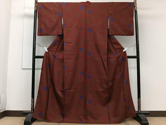 平和屋着物■小紋　色紙花文　洗える着物　CABE9845xi