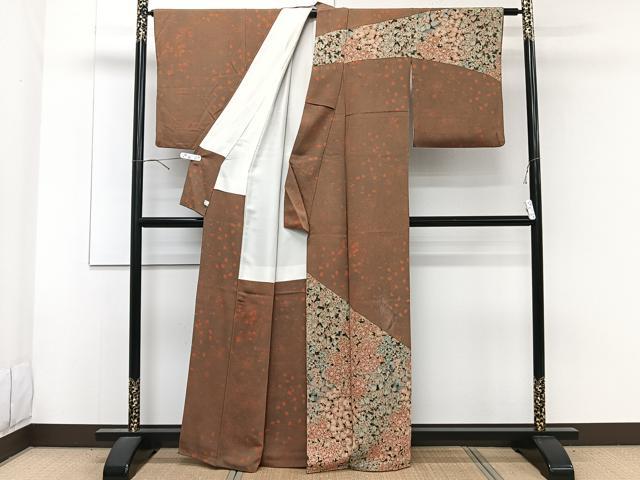 平和屋着物■訪問着　草花文　鈴乃屋扱い　正絹　逸品　CABE9849xi