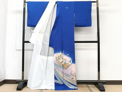 平和屋着物■豪華色留袖　作家物　絵巻飛鳥花文　暈し染め　金銀彩　正絹　逸品　CABE9851xi