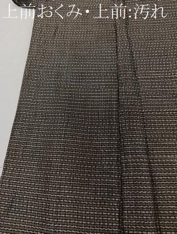 平和屋着物■男性　紬　霞文　黒地　正絹　逸品　CABE9858xi