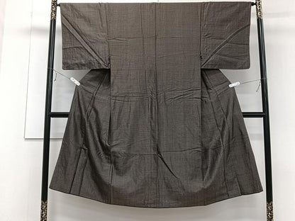 平和屋着物■男性　紬　霞文　黒地　正絹　逸品　CABE9858xi