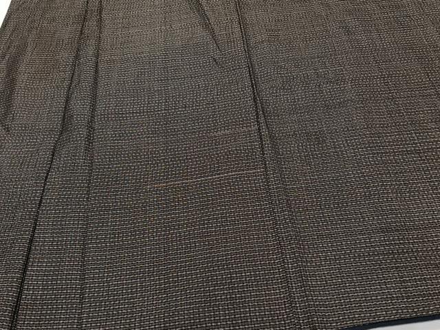 平和屋着物■男性　紬　霞文　黒地　正絹　逸品　CABE9858xi
