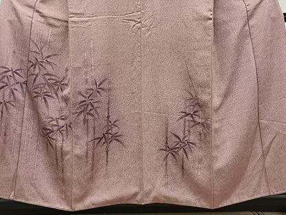 平和屋着物■訪問着　手描き　笹竹文　正絹　逸品　CABE9862xi