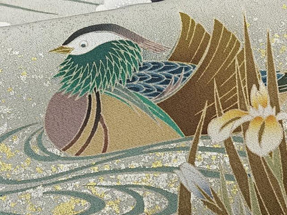 平和屋着物■豪華黒留袖　刺繍　鴛鴦枝花文　金銀彩　やまと誂製　正絹　逸品　CABE9863xi