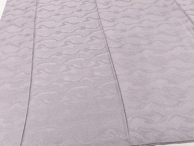 平和屋着物■上質な色無地　雲地紋　白藤色　正絹　逸品　CABE9868xi