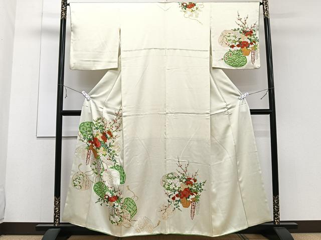 平和屋着物■訪問着　仕覆飾花文　金彩　正絹　逸品　CABE9905xi