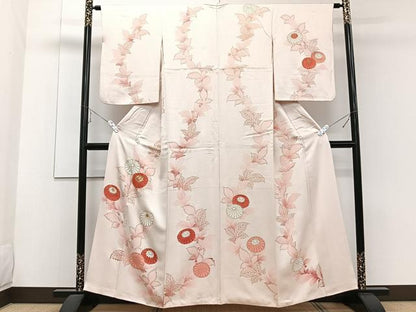 平和屋着物■訪問着　駒刺繍　舞花文　金彩　正絹　逸品　CABE9909xi