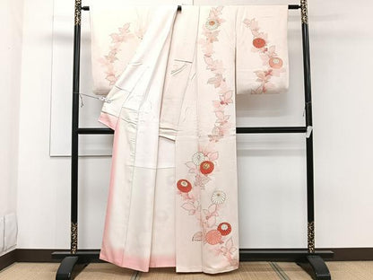 平和屋着物■訪問着　駒刺繍　舞花文　金彩　正絹　逸品　CABE9909xi