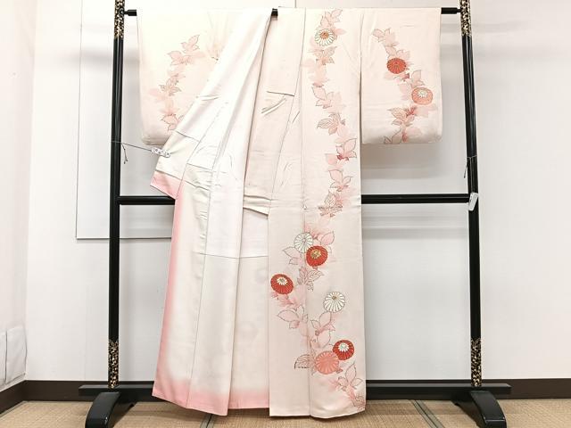 平和屋着物■訪問着　駒刺繍　舞花文　金彩　正絹　逸品　CABE9909xi