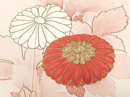 平和屋着物■訪問着　駒刺繍　舞花文　金彩　正絹　逸品　CABE9909xi