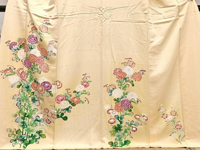 平和屋着物■訪問着　友禅　枝草花文　暈し染め　正絹　逸品　CABE9912xi