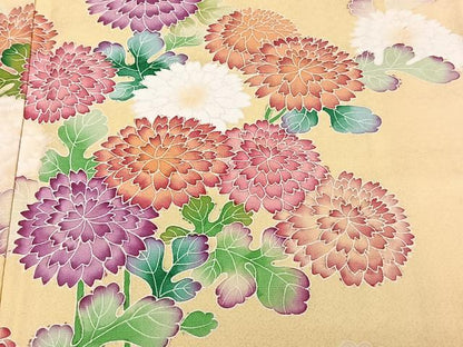平和屋着物■訪問着　友禅　枝草花文　暈し染め　正絹　逸品　CABE9912xi