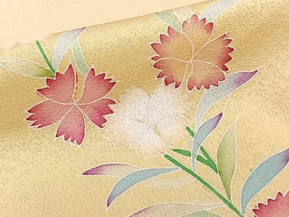 平和屋着物■訪問着　友禅　枝草花文　暈し染め　正絹　逸品　CABE9912xi