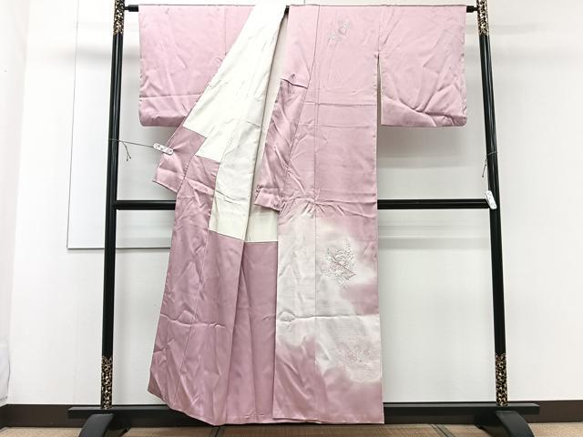 平和屋着物■訪問着　相良刺繍　総刺繍　立波花筏　正絹　逸品　CABE9919xi