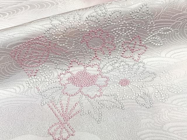 平和屋着物■訪問着　相良刺繍　総刺繍　立波花筏　正絹　逸品　CABE9919xi